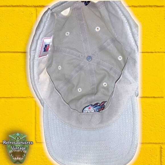 VINTAGE 00’s Tennessee Titans Khaki Denim Embroidered Fundamental Hat, One Size - Picture 7 of 7